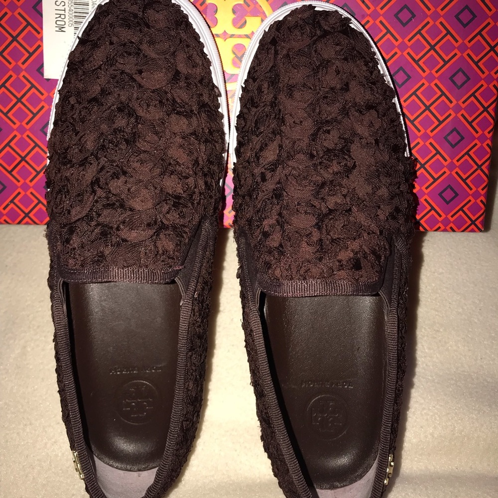 Authentic Tory Burch Rosette slip on sneaker